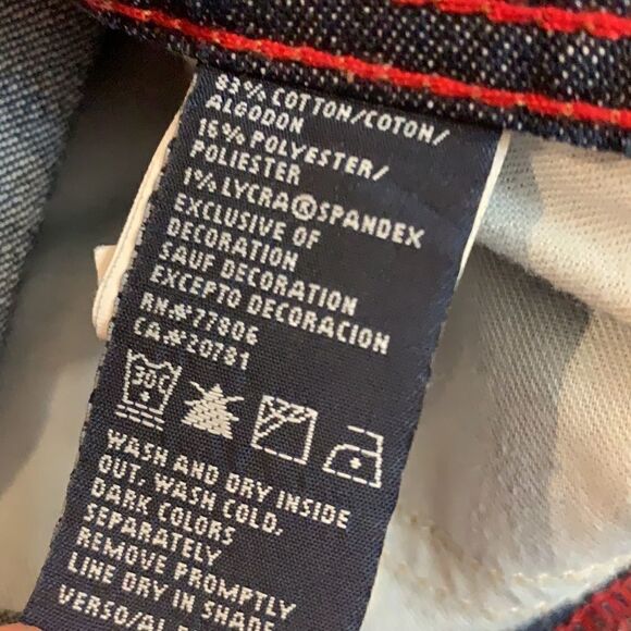 Tommy Jeans Flare Dark Wash Jeans 13 Double Button Y2K 2000s - Picture 12 of 12